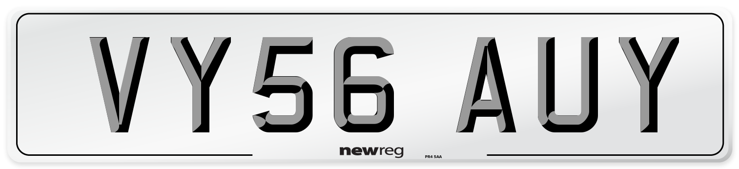 VY56 AUY Number Plate from New Reg